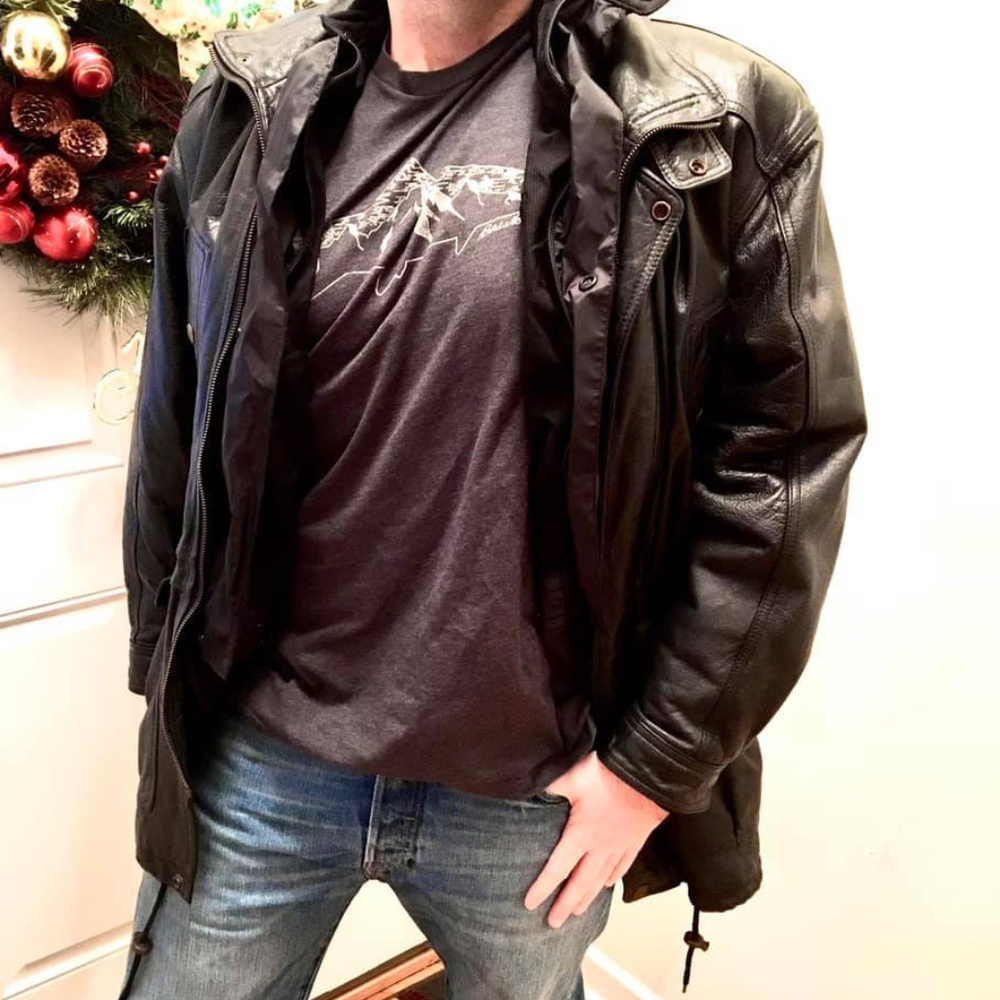 Vintage Full Length Leather Jacket sz Large